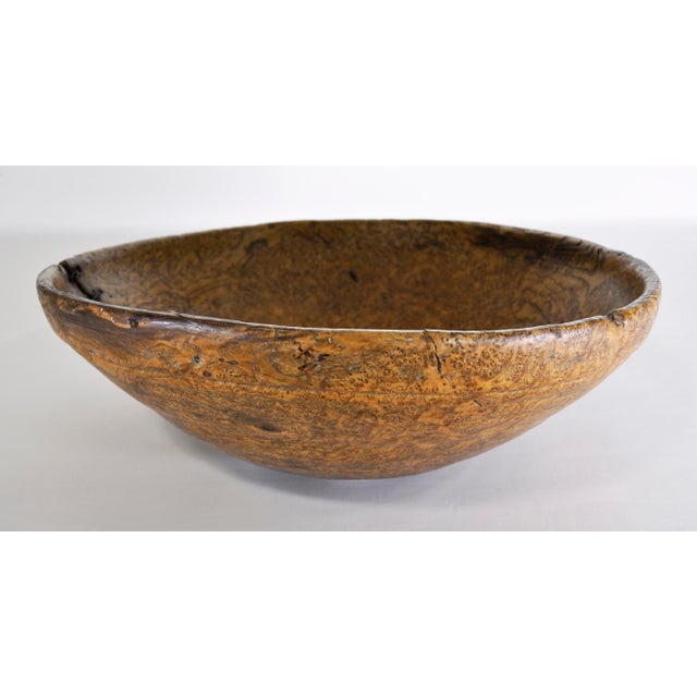 Monumental 18th Century American Burlwood Bowl, Virtually Untouched Historical Significance For Sale - Image 11 of 12