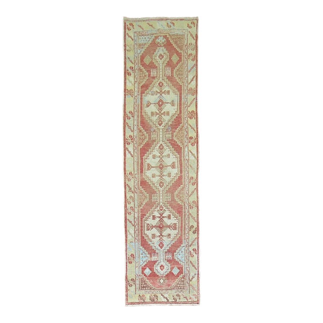 Vintage Turkish Oushak Runner For Sale