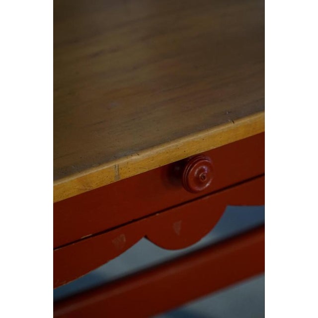Early 20th Century Scandinavian Extendable Dining Table with Drawer, 1920s For Sale - Image 13 of 18