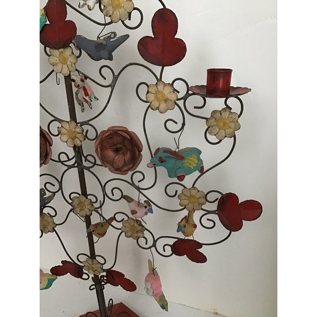 Early 20th Century Vintage Aurelio Flores Style Mexican Folk Art Tree of Life Sculpture For Sale - Image 5 of 13