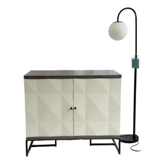 Ethan Allen Ravenswood Geometric Media Cabinet For Sale
