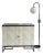 Ethan Allen Ravenswood Geometric Media Cabinet For Sale