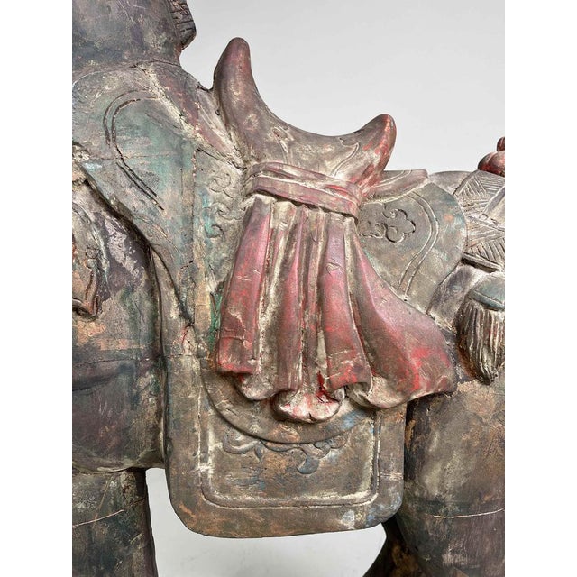 Chinese Artist, Tang Style Wooden Horse, Early 19th Century, Wood & Gesso For Sale - Image 11 of 18