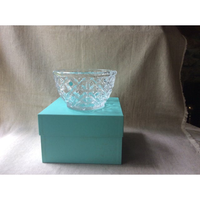 Tiffany Bamboo Pattern Crystal Large Salad Bowl Chairish
