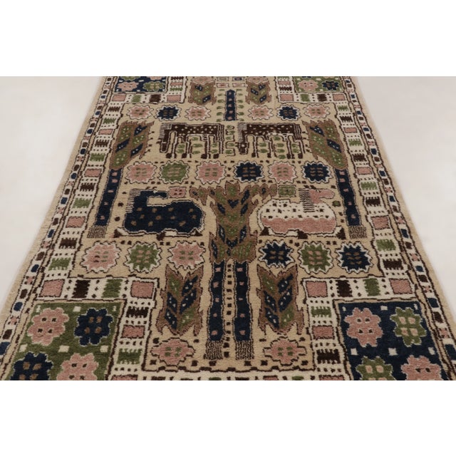 Contemporary Contemporary Folk Pictorial Wool Rug Inspired by Märta Måås-Fjetterström by Rug & Kilim, India "Hästhagen" For Sale - Image 3 of 10