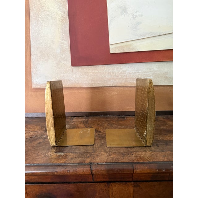 Red 1960s Pair of Italian Florentine Hand-Painted Red Floral Bookends by G. Serraglini Firenze For Sale - Image 8 of 12