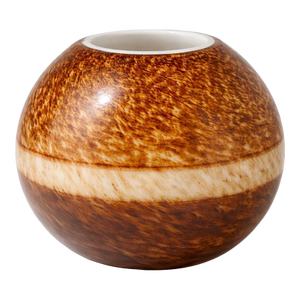 Studio Pottery Orb Vase With Tortoiseshell Glaze Band