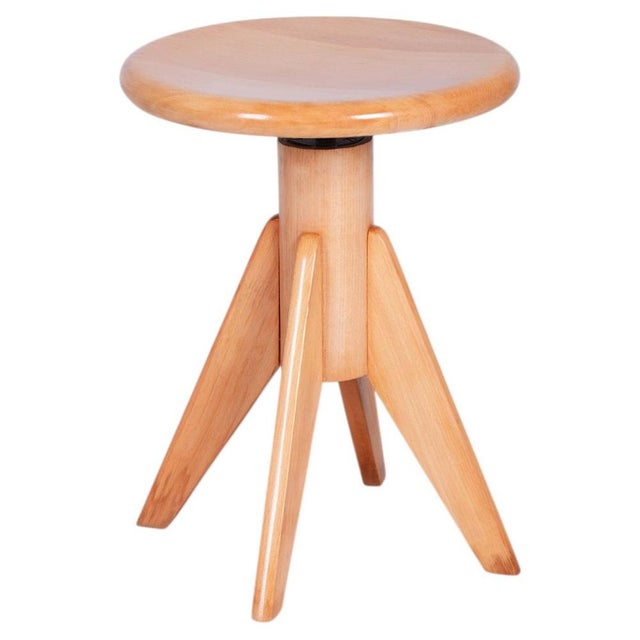 Mid-Century Beech Piano Stool, Czech, 1940s For Sale - Image 12 of 12
