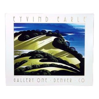 Eyvind Earle "Hidden Hills" Offset Lithograph Poster Unsigned Unframed For Sale