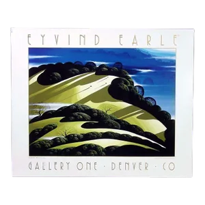 Eyvind Earle "Hidden Hills" Offset Lithograph Poster Unsigned Unframed