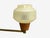 Tan Swedish Modern, Pendant Light, Brass Teak, Textured Glass, Sweden, 1950s For Sale - Image 8 of 9
