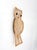 A vintage woven owl wall hanging crafted from natural reed and wicker, featuring an open-weave design, dark wood bead...