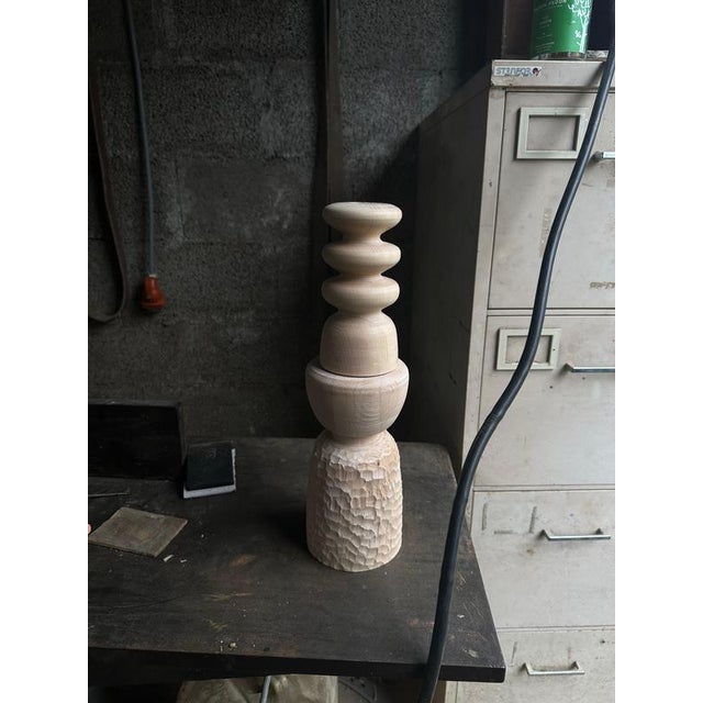 Not Yet Made - Made To Order Beech Candlestick 1 by Romain Des Bois For Sale - Image 5 of 9