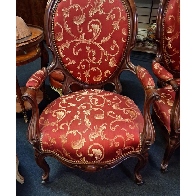 Antique Louis-Philippe Mahogany Chairs, 1800s, Set of 2 For Sale - Image 4 of 7