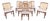 1980s Set of 8 Otmar Danish Scandinavian Modern Teak Slat Back Dining Chairs MCM For Sale