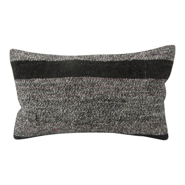 Gray & Brown Kilim Pillow For Sale