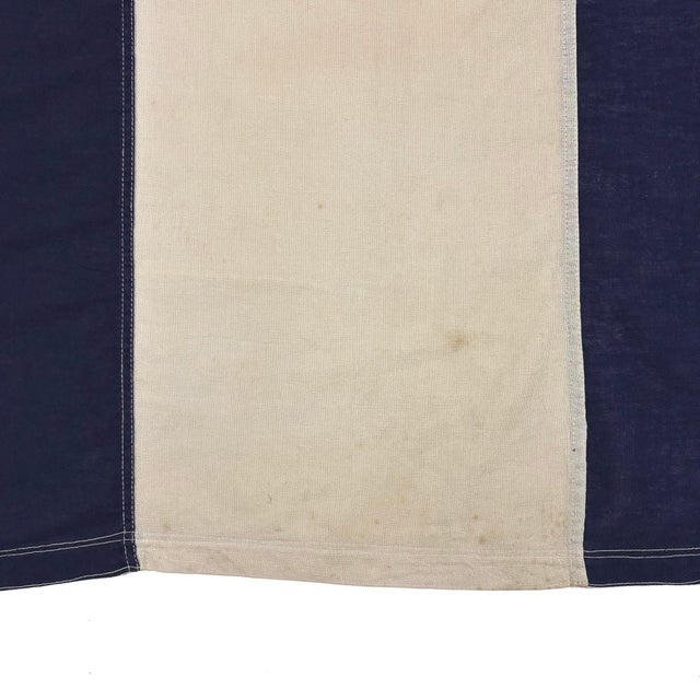 Rustic Vintage Sewn Cotton Nautical Signal Flag For Sale - Image 3 of 6
