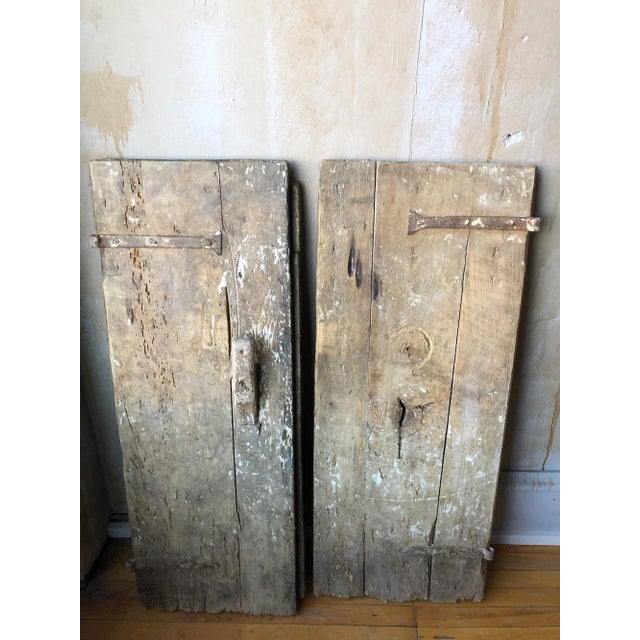 Brown Tuscan Antique Window Shutters For Sale - Image 8 of 13