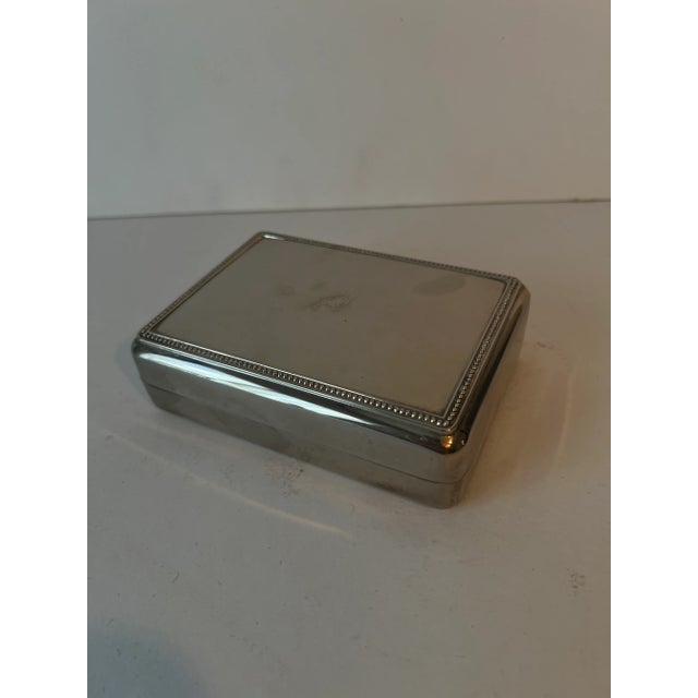 French 1980s Silver Plate French Box With Wood Interior For Sale - Image 3 of 5