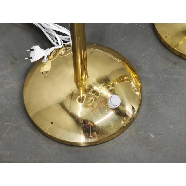 Space Age Brass and Bubble Glass Floor Lamps by Kamenický Šenov 1970s, Set of 4 For Sale - Image 10 of 16