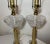 Glass Pair of Tall Vintage Brass Crystal Marble Electric Parlor Table Lamps Antique For Sale - Image 7 of 12