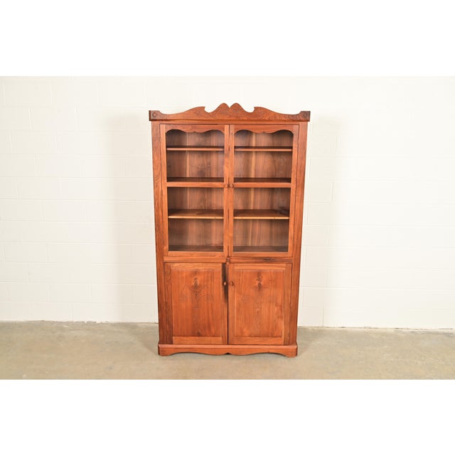 A gorgeous bench made English Country, Georgian, or Farmhouse style bar cabinet, dining cabinet, bookcase, or display...