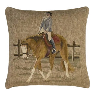 Aubusson Equestrian Throw Pillow For Sale