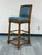 1980s Beautiful Bar Stool Oak Frame Vinyl Seat & Back ~ Set of 3 For Sale - Image 5 of 7