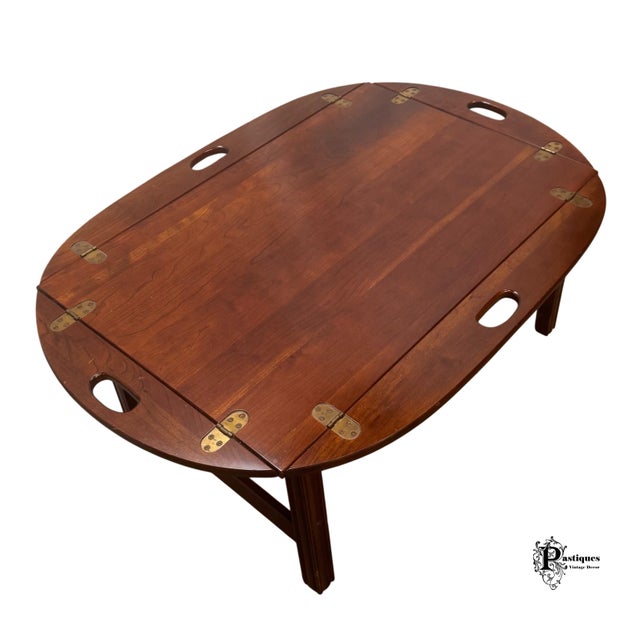 Vintage Traditional Chippendale Style Mahogany Butler’s Tray Coffee Table For Sale - Image 9 of 11
