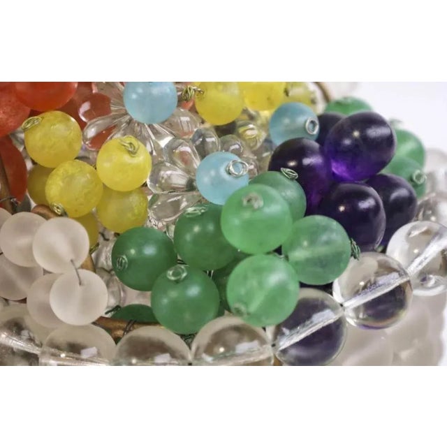 Art Deco 1930s Czechoslovakian Art Glass Fruit Basket Lamp, Czech Glass For Sale - Image 3 of 11