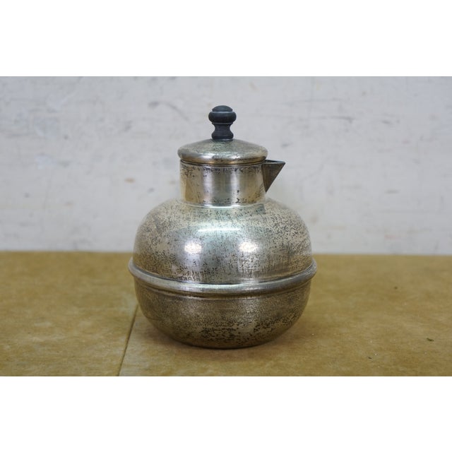 Antique Cartier Sterling Silver 301 Brandy Warmer Tea Coffee Chocolate Pot 9" For Sale - Image 6 of 14
