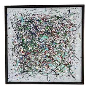 Large After Jackson Pollack Abstract Painting by Arlene Carr