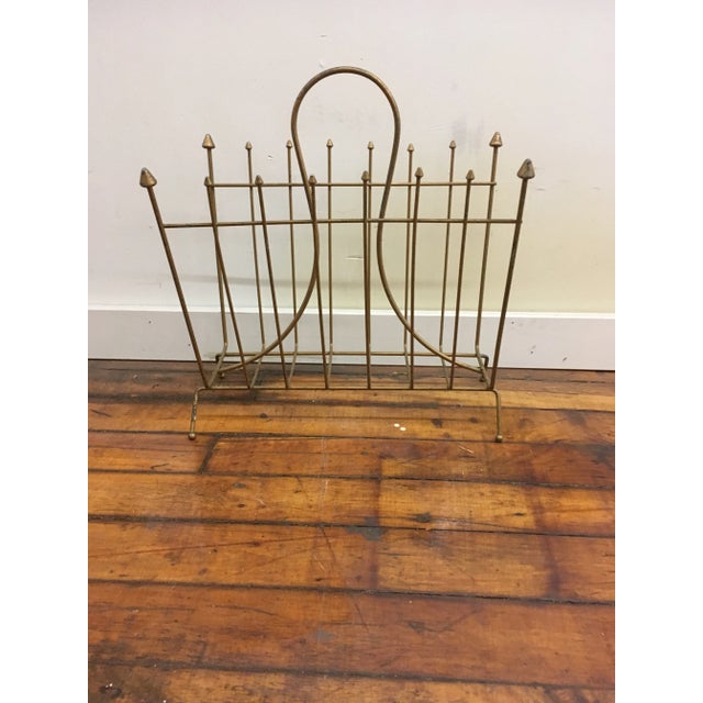 Contemporary Vintage Magazine Rack Mid Century For Sale - Image 3 of 4