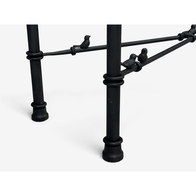 Giacometti Style, Console Table, Forged Metal, Glass, Usa, 1970s For Sale - Image 10 of 15