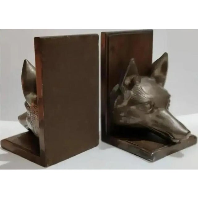 Sarreid Ltd. Pair of 1970s Sarreid Ltd. Fox Head Bookends For Sale - Image 4 of 7