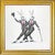 Framed Print of Two Dancing Bunnies by Max and Alma For Sale