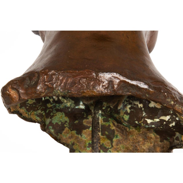 Italian Bronze Sculpture Bust “The Wagoner" (1879) by Achille d'Orsi For Sale - Image 13 of 18