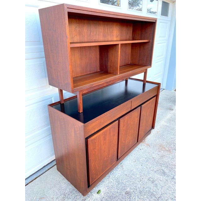 Dillingham Esprit Mid Century Modern Walnut Buffet Hutch Server Chairish