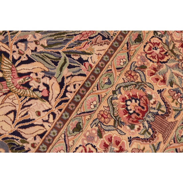 Elegant 1990's Pak-Persian Blue/Gold Wool Rug - 8'1'' X 10'2'' For Sale - Image 4 of 9