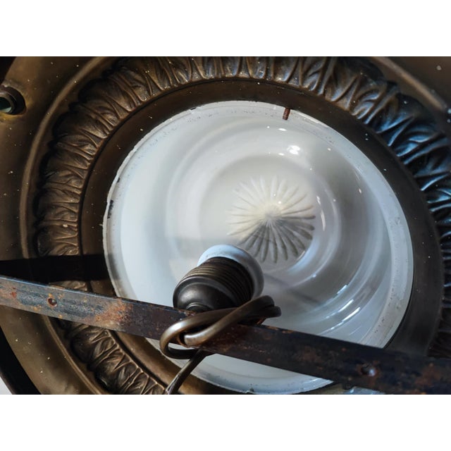 Art Nouveau Brass Ceiling Lamp, 1890s For Sale - Image 5 of 7