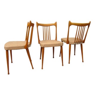 Mid-Century Dutch Organic Chairs from Stevens, 1950s, Set of 3 For Sale