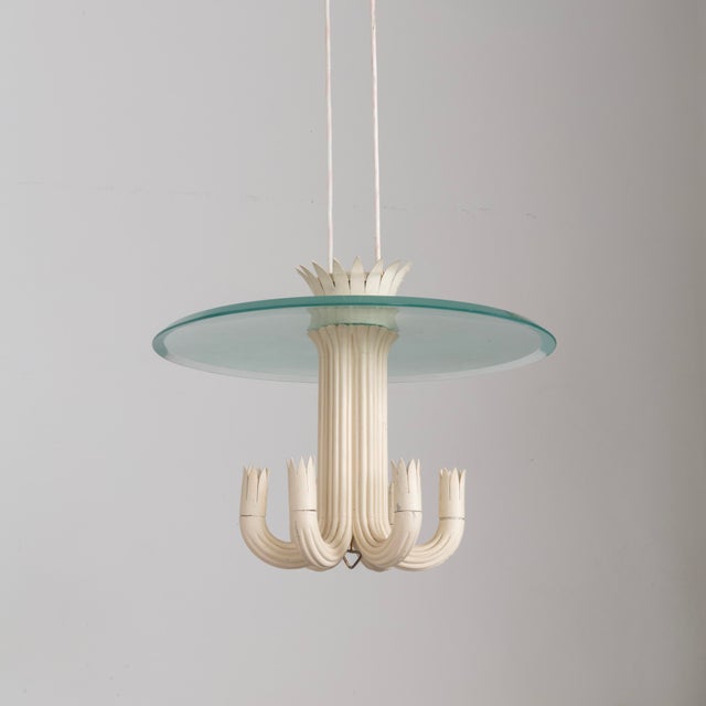 Mid-Century Modern Pendant Lamp by Pietro Chiesa for Fontana Arte, 1940s For Sale - Image 3 of 6
