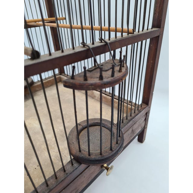 1920s Antique Wooden Birdcage, 1920 For Sale - Image 5 of 12
