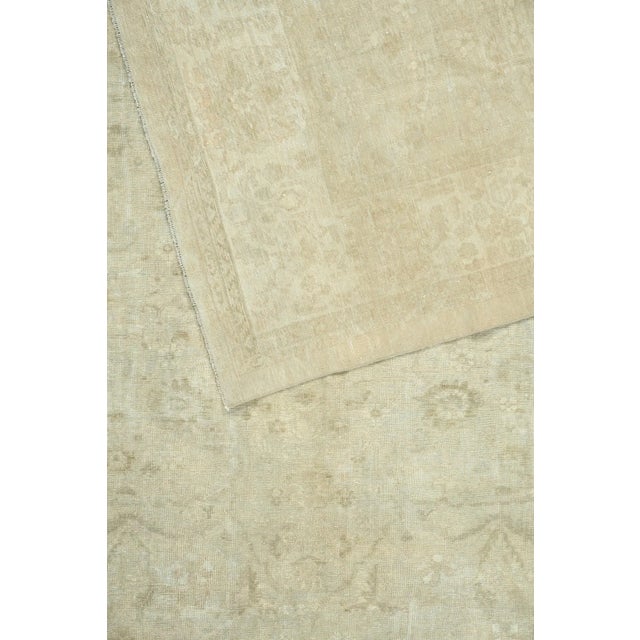 White Antique Circa 1890 Subdued Sultanabad Rug 11' X 15'6 For Sale - Image 8 of 8