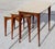 1960s Vintage Mid-Century Modern Nesting Tables – Set of 3 With Beige Tops & Tapered Maple/Beech Wood Legs For Sale - Image 10 of 17