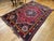 Vintage Persian Qashqai Tribal Area Rug, Hand-Knotted Wool, Vegetable Dye, Geometric Medallions, 6x8, Red & Navy For Sale In Chicago - Image 6 of 15