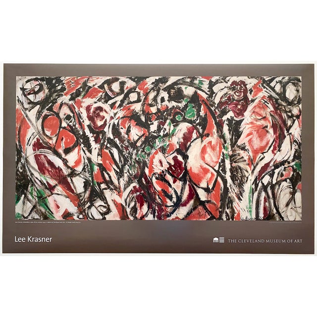 Lee Krasner Foundation Abstract Expressionist Offset Lithograph Print Museum Poster " Celebration " 1960 For Sale - Image 9 of 9