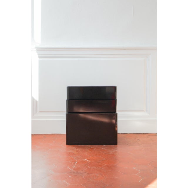 Vintage Giotto Stoppino Magazine Rack for Kartell, Model 4675, Glossy Black, Original 1970s Edition by Giotto Stoppino For Sale - Image 13 of 14