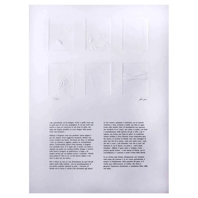 Gino Scarpa, Embossings, Screen Print, 1970s For Sale