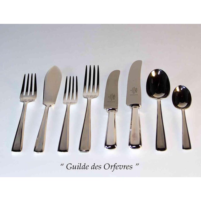 English New 1980s Silver Flatware, 36 Pieces Set , Leighton. For Sale - Image 3 of 18